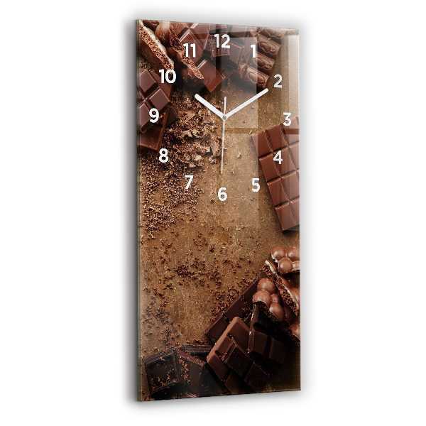 Horloge verticale en verre Barres de chocolat