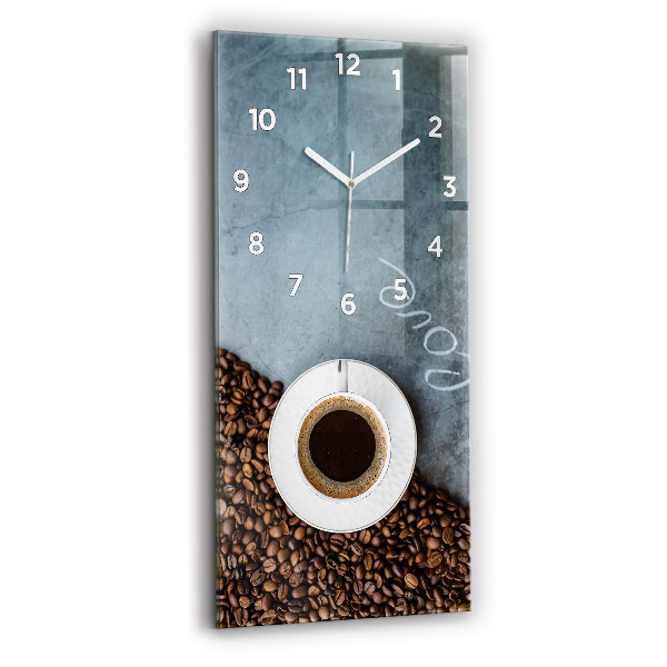 Horloge rectangulaire verticale Tasse de café