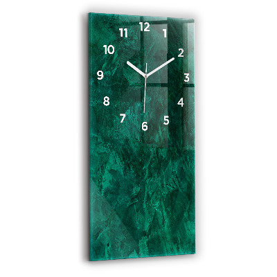 Horloge murale en verre rectangulaire Mur d'émeraude