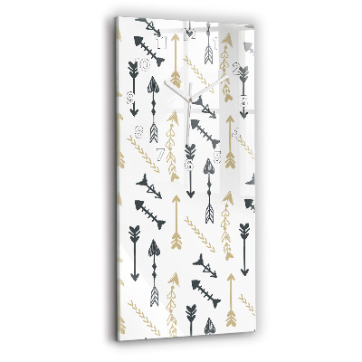 Horloge rectangulaire verticale Motif géométrique pour hipster