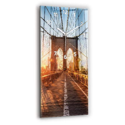 Horloge rectangulaire verticale Pont de Brooklyn NYC