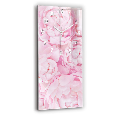 Horloge murale en verre rectangulaire Fleurs en fleurs