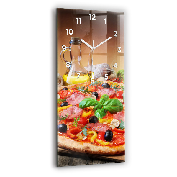 Horloge verticale en verre Cœur culinaire de l'Italie