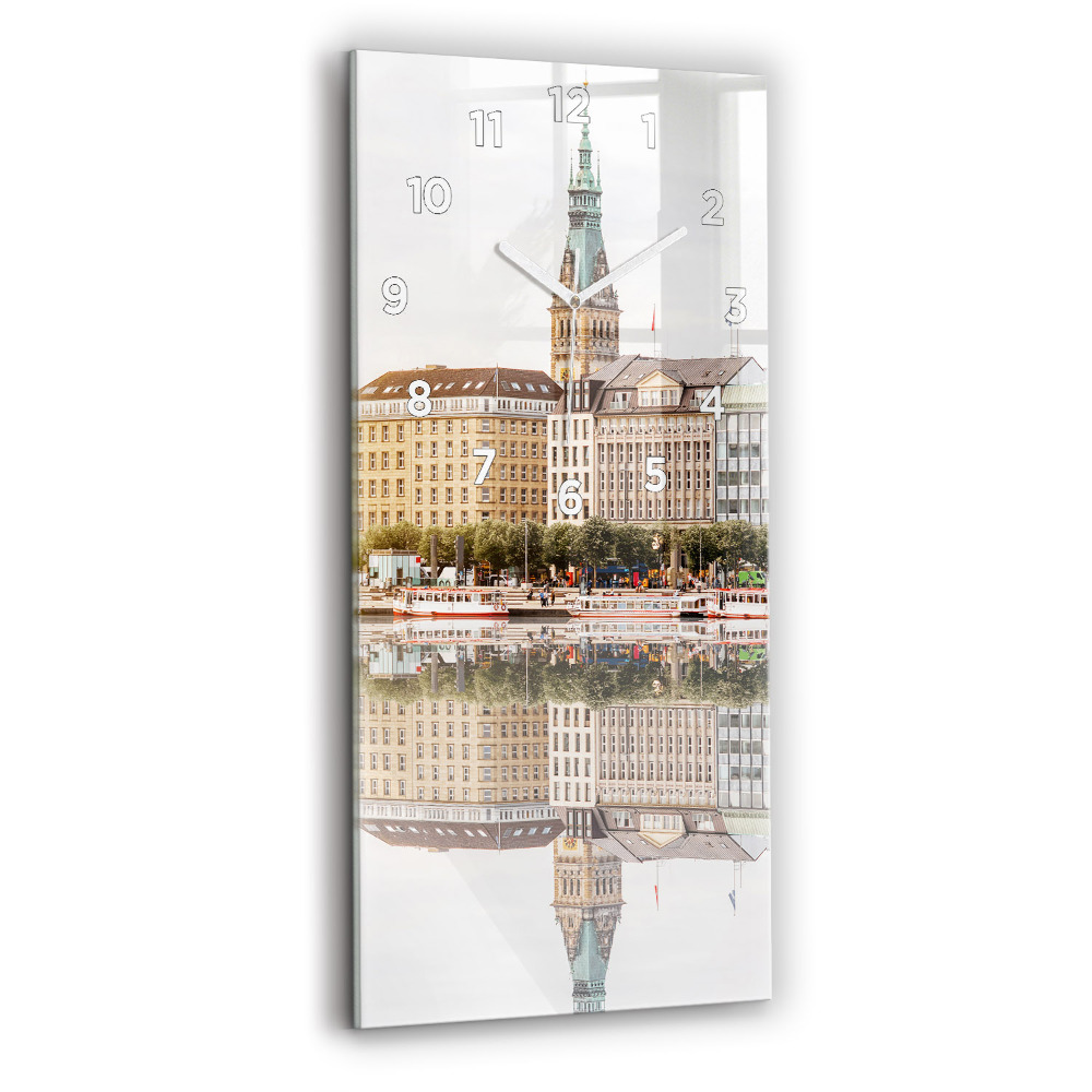 Horloge murale verticale Fleuve Hambourg Allemagne