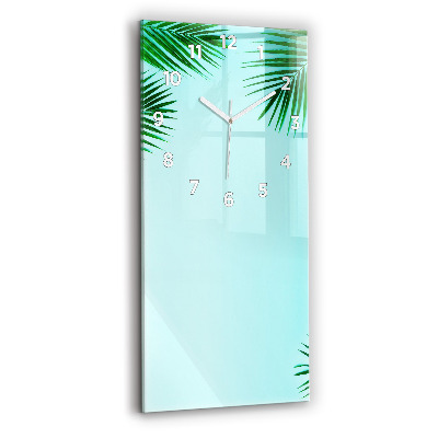 Horloge rectangulaire verticale Palmiers verts