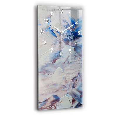 Horloge verticale en verre Texture de peinture abstraite