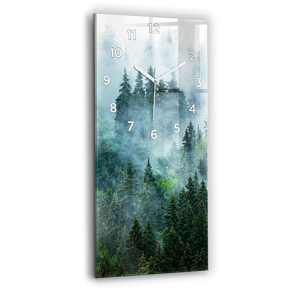 Horloge murale verticale Forêt brumeuse