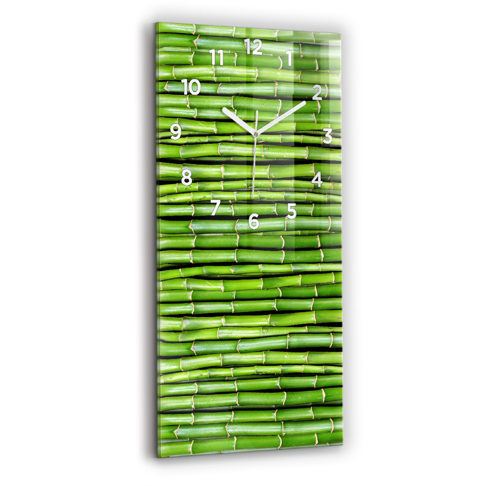 Horloge rectangulaire verticale Bambou asiatique