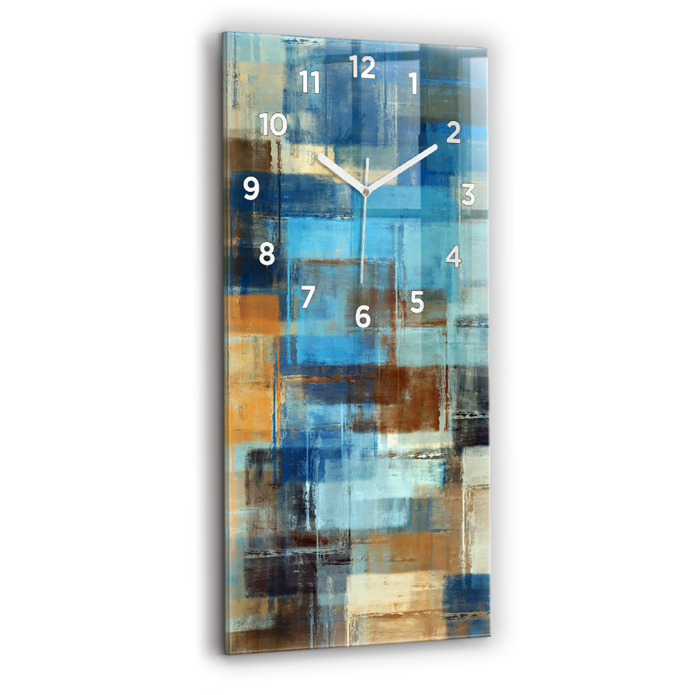 Horloge verticale en verre Fond coloré - abstrait