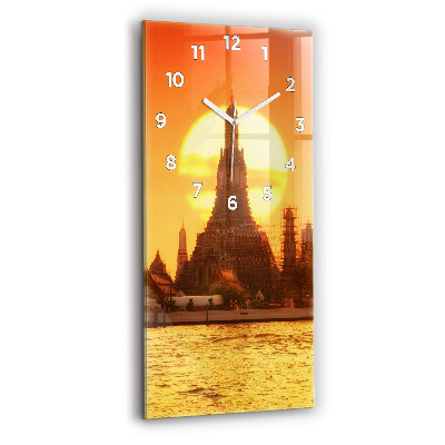 Horloge rectangulaire verticale Wat arun Bangkok Thaïlande