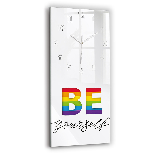 Horloge murale verticale Panneau "Be yourself