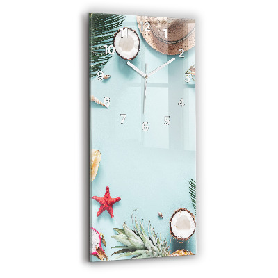 Horloge rectangulaire verticale Composition d'été