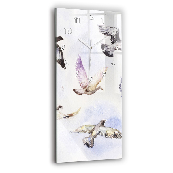Horloge murale verticale Oiseaux volants