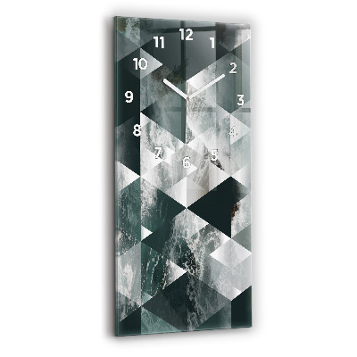 Horloge rectangulaire verticale Abstraction des vagues de la mer