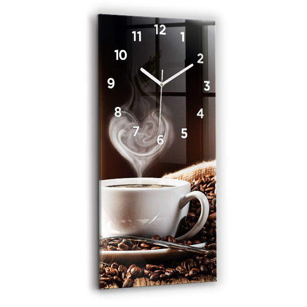 Horloge rectangulaire verticale Tasse de café