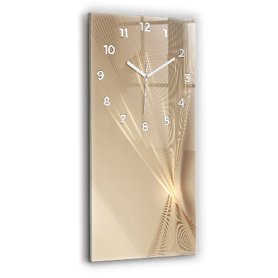 Horloge verticale en verre Lumière abstraite