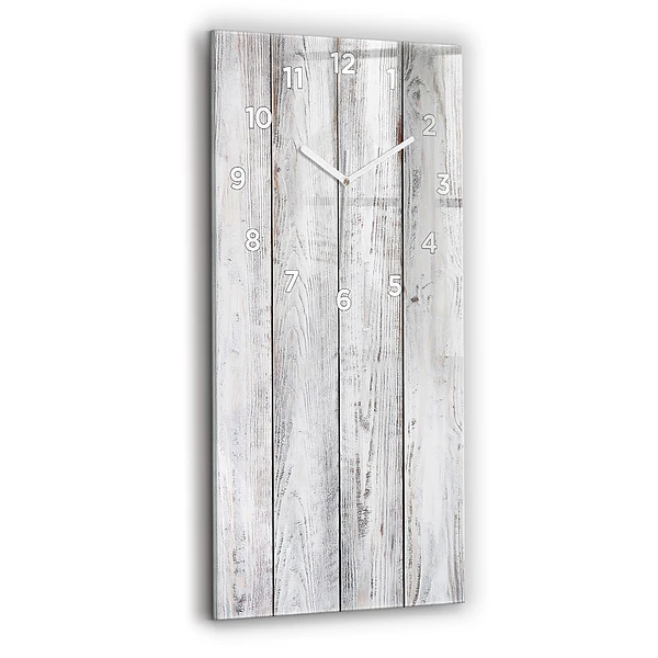 Horloge rectangulaire verticale Planches peintes
