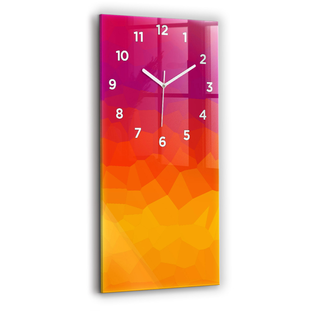 Horloge murale verticale Abstraction colorée