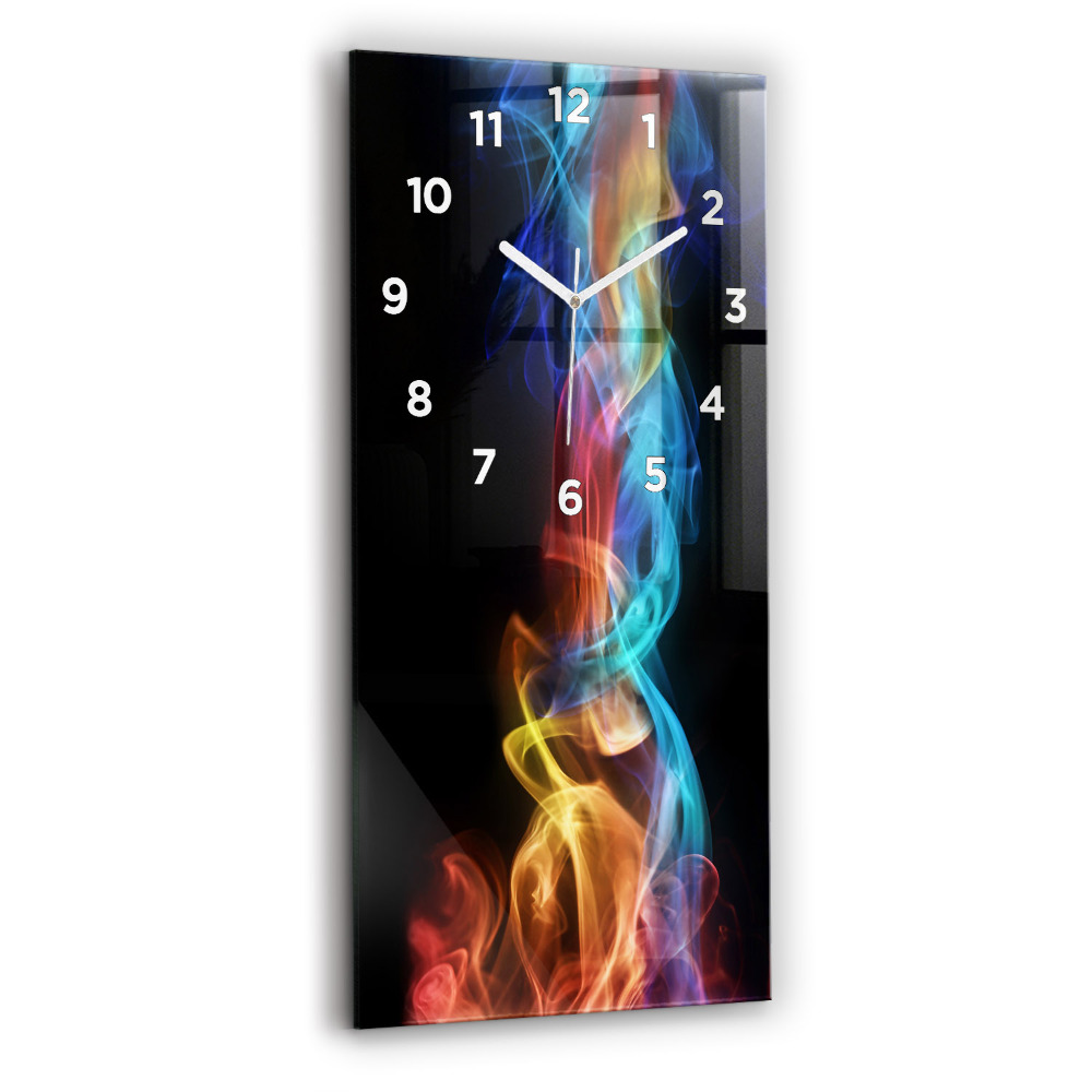Horloge murale verticale Lignes abstraites colorées