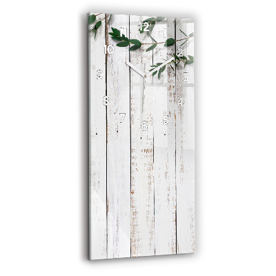 Horloge murale verticale Planches en bois clair
