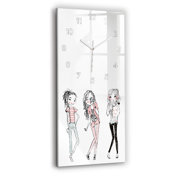 Horloge murale en verre rectangulaire Mode féminine