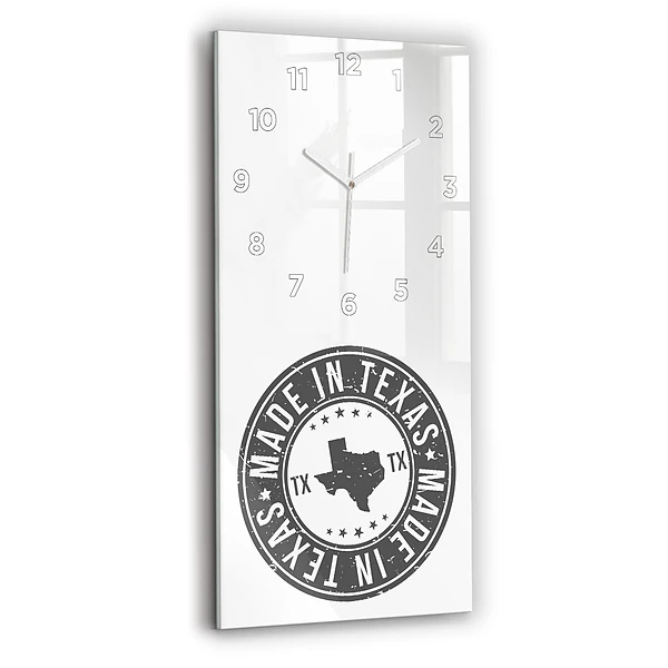 Horloge murale verticale Timbre du Texas