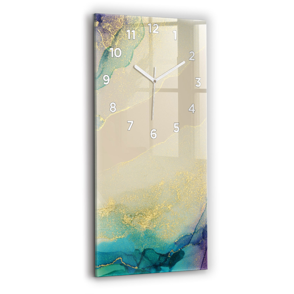 Horloge rectangulaire verticale Abstraction de couleur