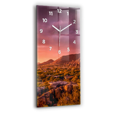 Horloge murale verticale Coucher de soleil à North Scottsdale