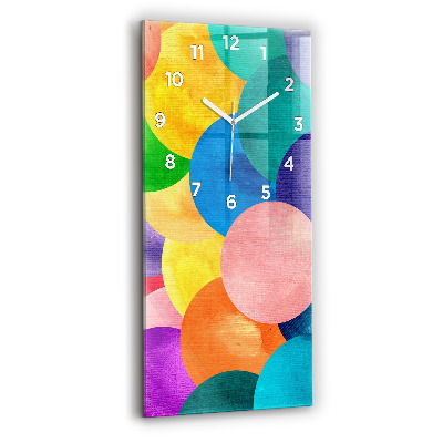 Horloge rectangulaire verticale Cercles abstraits