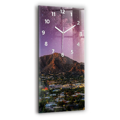 Horloge rectangulaire verticale Paysage montagneux