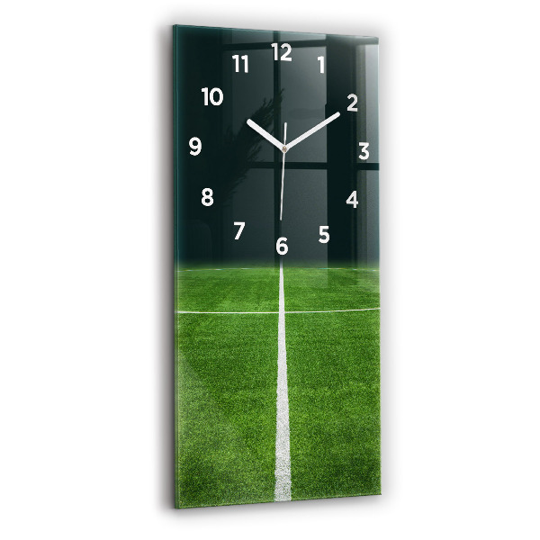 Horloge verticale en verre Terrain de football