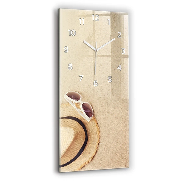 Horloge murale verticale Abstraction dorée