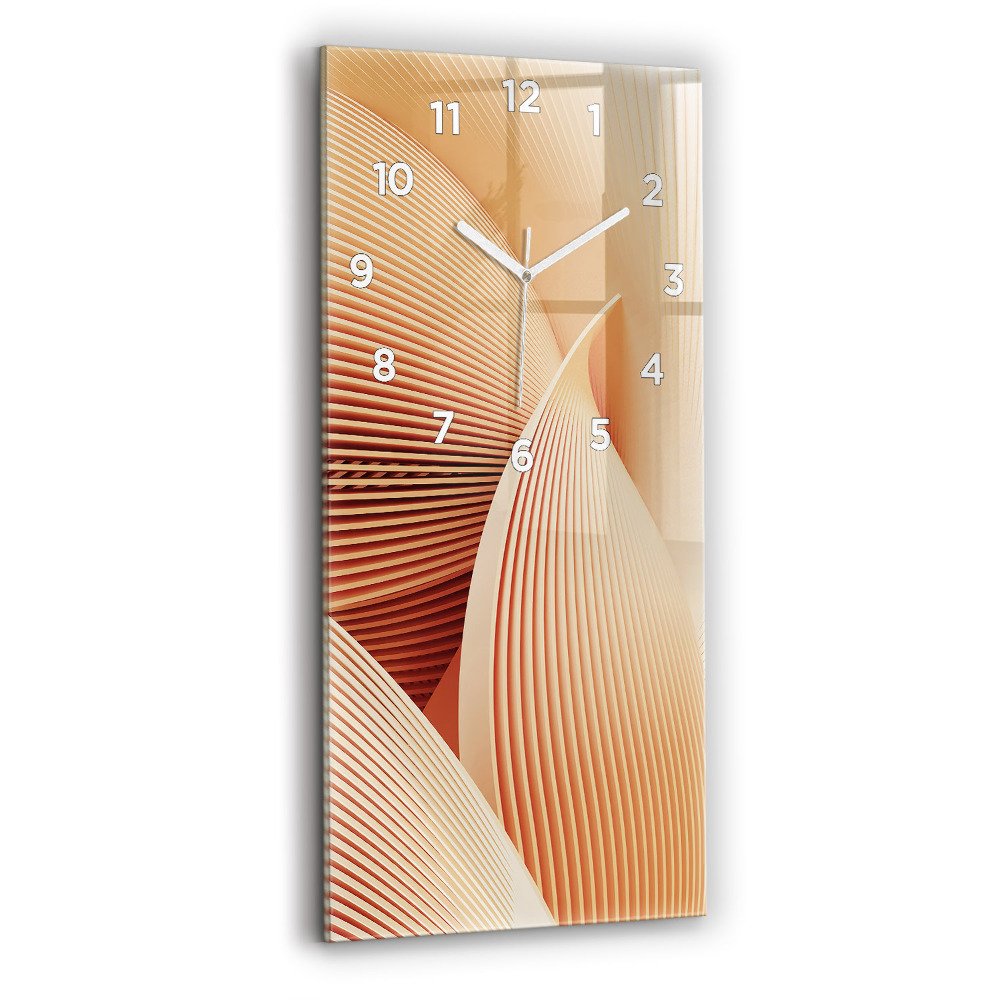 Horloge rectangulaire verticale Motif de vague abstrait