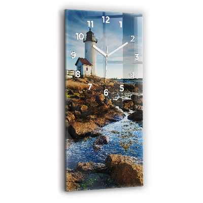 Horloge verticale en verre Phare d'Annisquam