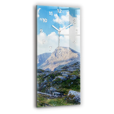 Horloge verticale en verre Paysage rocheux