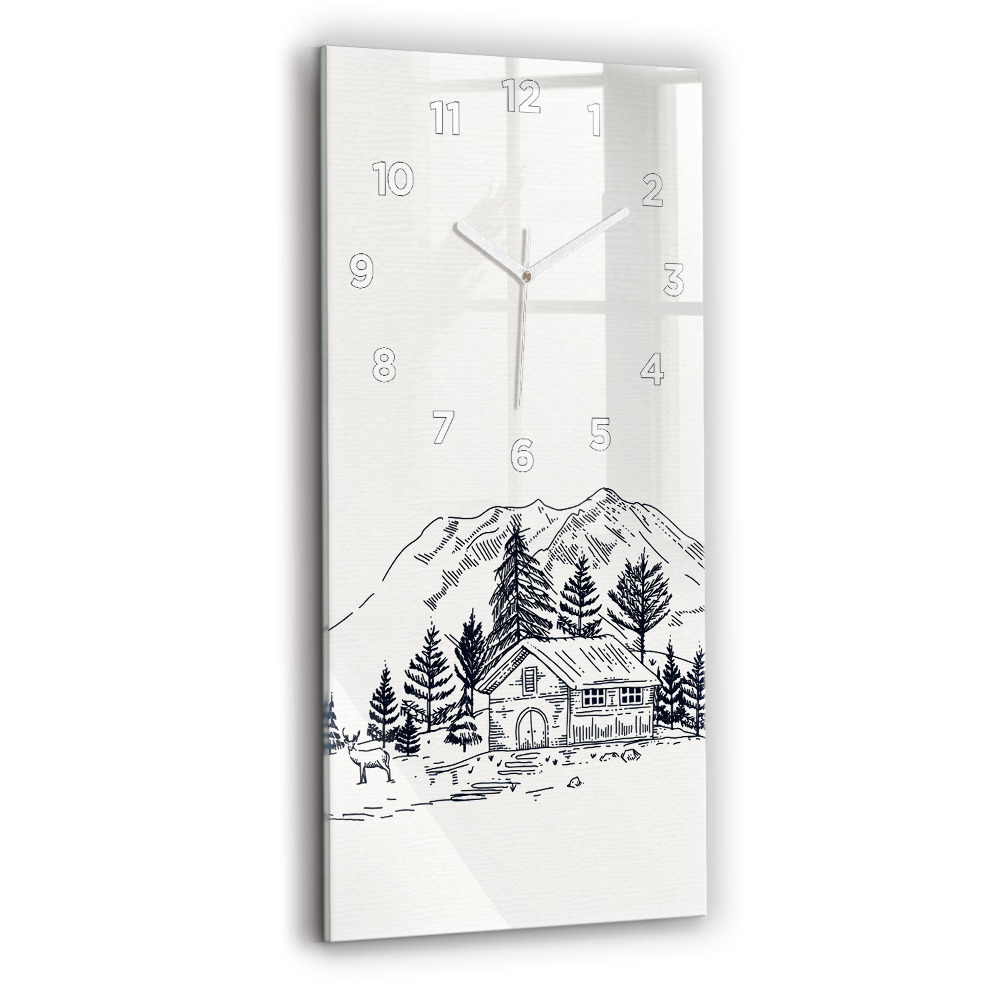 Horloge rectangulaire verticale Ville en dessin animé
