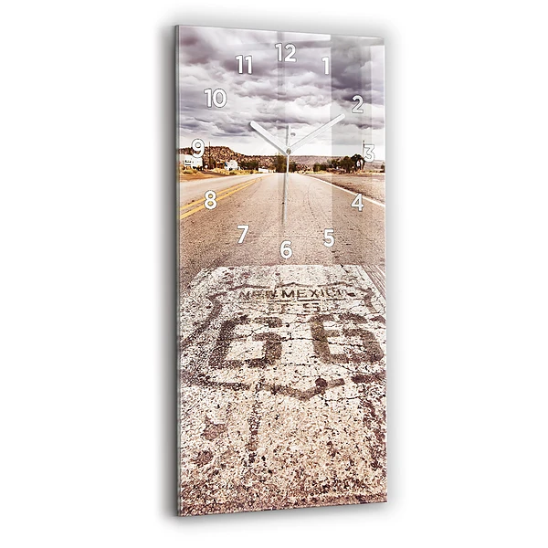 Horloge murale verticale Route 66 USA