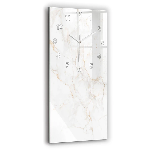 Horloge verticale en verre Marbre élégant