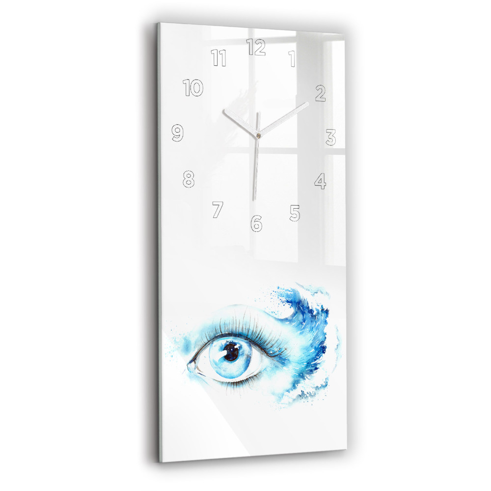 Horloge verticale en verre Œil marin