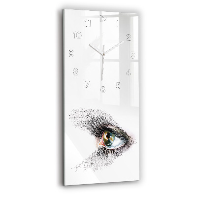 Horloge rectangulaire verticale Dessin d'un oeil humain