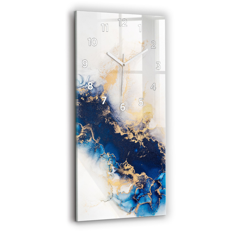 Horloge rectangulaire verticale Motif de marbre