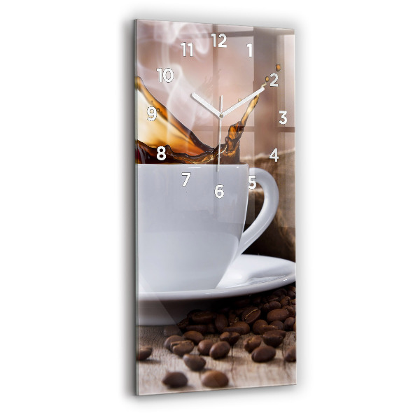 Horloge murale verticale Tasse de café