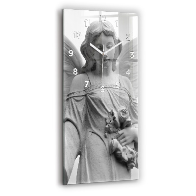 Horloge murale verticale Sculpture d'un vieil ange