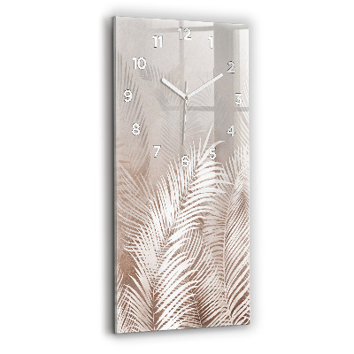 Horloge rectangulaire verticale Feuilles tropicales boho