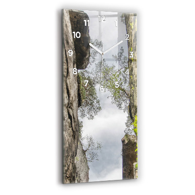 Horloge murale en verre rectangulaire Cité du rock en République tchèque