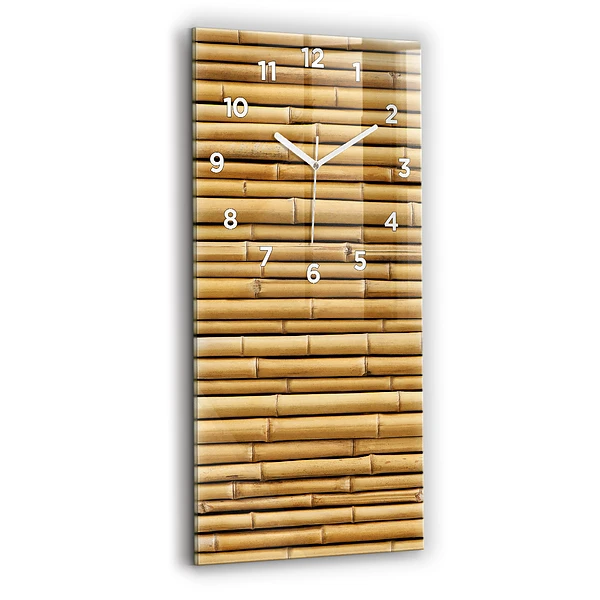 Horloge rectangulaire verticale Poteaux en bambou