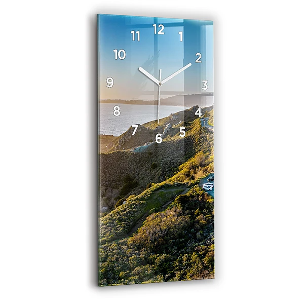 Horloge verticale en verre Route à San Francisco