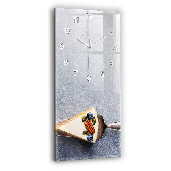 Horloge verticale en verre Morceau de gâteau