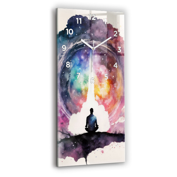 Horloge rectangulaire verticale Méditation sur le mode de vie