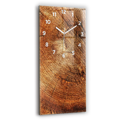 Horloge verticale en verre Vieux tronc d'arbre